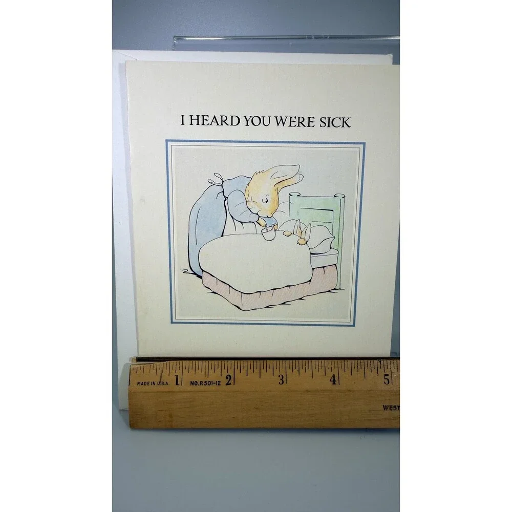 Vintage Peter Rabbit Get Well Card Unused 1985 Beatrix Potter Collection C.R